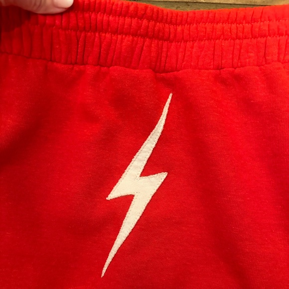 BOLT STITCH WOMEN'S LOUNGER SHORTS - RED // WHITE - MEDIUM - Picture 4 of 8